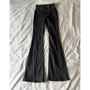 Fashion Nova Womens Black High Waisted Flare Bell Bottom Jeans Size 1